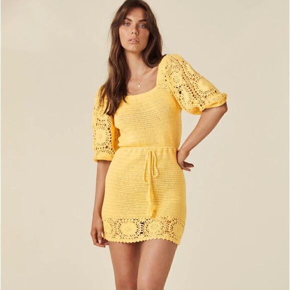 Spell Let The Sunshine In Mini Dress Size M - Picture 2 of 10